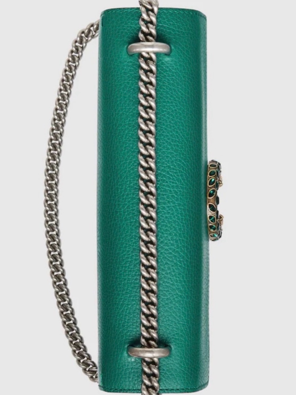 Authentic Gucci Dionysus Emerald Green Leather Shoulder Bag Serpent Detail - Picture 6 of 16